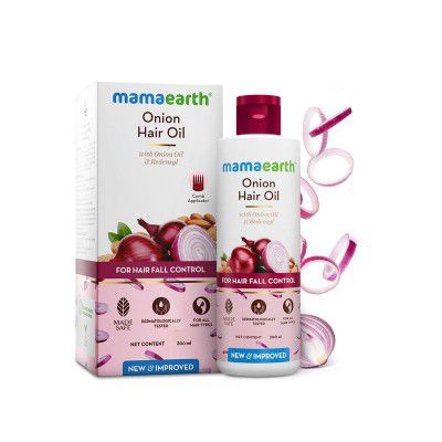 Mamaearth Onion Hair Oil with Onion & Redensyl for Hair Fall Control - 200 ml