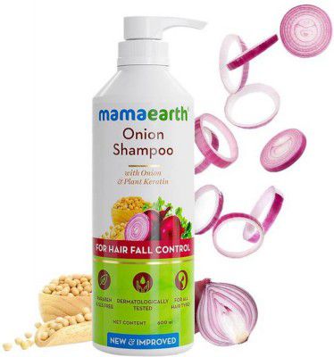 Mamaearth Onion Shampoo for Growth & Hair Fall Control with Onion & Plant Keratin - 600 ml