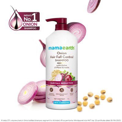 Mamaearth Onion Shampoo for Hair Growth - 1 Litre