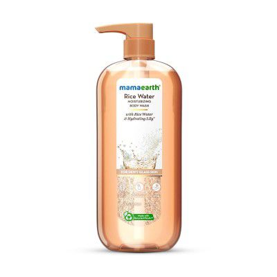 Mamaearth Rice Water Moisturizing Body Wash with Rice Water & Hydrating Lily Scent for Dewy Glass Skin - 500 ml