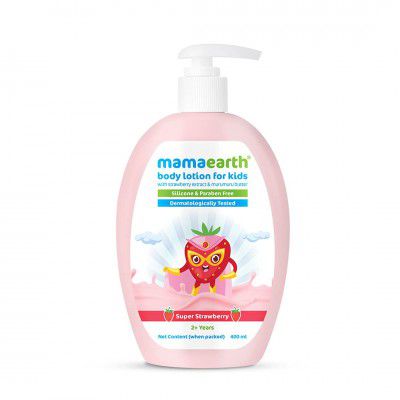 Mamaearth Super Strawberry Body Lotion & Cream for Kids 400 ml