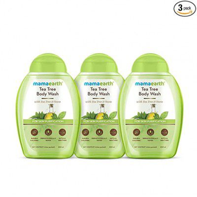 Mamaearth Tea Tree Body Wash with Tea Tree & Neem for Skin Purification Combo (Pack of 3) - 300ml