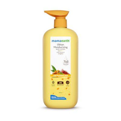 Mamaearth Ubtan Moisturizing Body Lotion with Turmeric & Saffron for Glowing Skin - 400 ml
