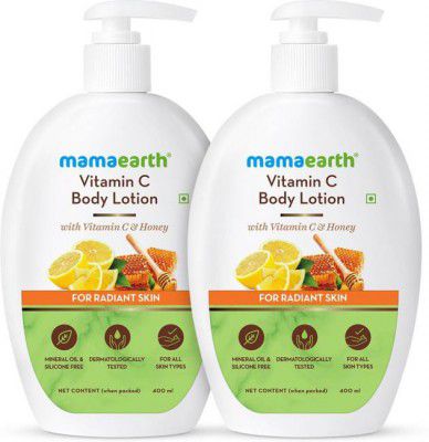 Mamaearth Vitamin C Body Lotion - Pack of 2 (800 ml)