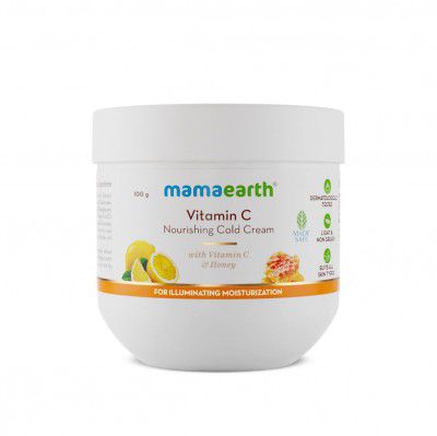 Mamaearth Vitamin C Nourishing Cold Cream for Face & Body for Illuminating Moisturization – 100g