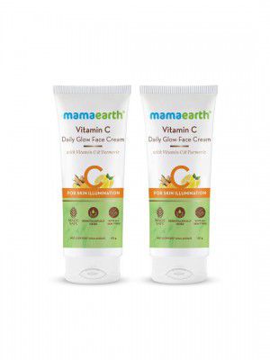 Mamaearth Set Of 2 Vitamin C Daily Glow Face Cream For Skin Illumination - 80g Each