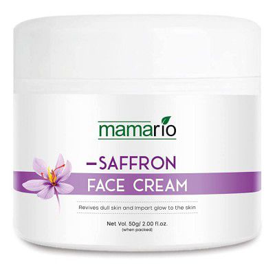 Mamario Saffron (Pure Kesar) Face Cream for Natural Glowing Skin (50 g)