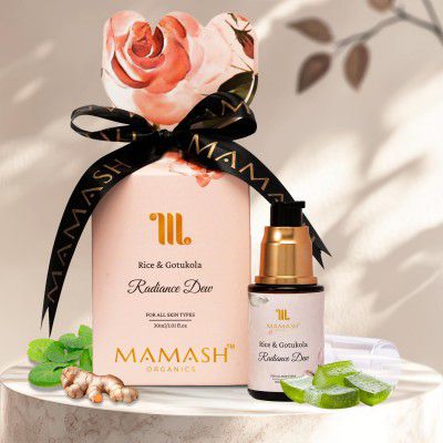 Mamash Organics Face Serum – Rice & Gotu Kola Radiance Dew | – 30ml