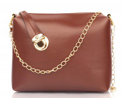 Mammon Women's Sling Bag (slg-C-lock_Tan Brown)