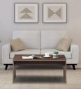 MAMTA DECORATION Engineered Wood Center Coffee Table for Living Room Home Wooden Tea Table Furniture (Dark Oak)...