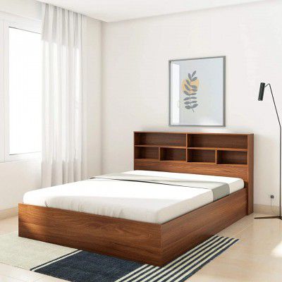 [Extra Rs 3050 Off] MAMTA DECORATION Engineered Wood Canes Queen Bed (Walnut Finish)