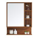 MAMTA DECORATION Engineered Wood Wall Mount Dressing Table Mirror Storage (Brown)...