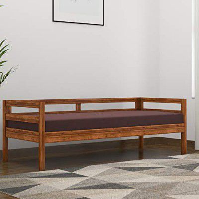 Mamta Decoration Solid Rosewood/Sheesham Wood Sofa Cum Couch with Base Cushion for Living Room | Brown