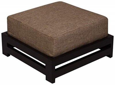 Mamta Decoration Solid Sheesham Wood Cushioned Foot Stool for Kitchen Home (Dark Walnut)