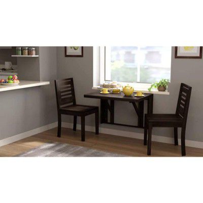 Mamta Decoration Sheesham Wood 2 Seater Wall Mounted Dining Table Set for Living Room
