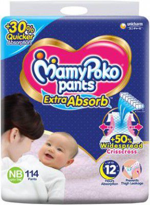 MamyPoko Extra Absorb - New Born (114 Pieces)
