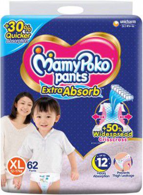 MamyPoko Extra Absorb - XL  (62 Pieces)