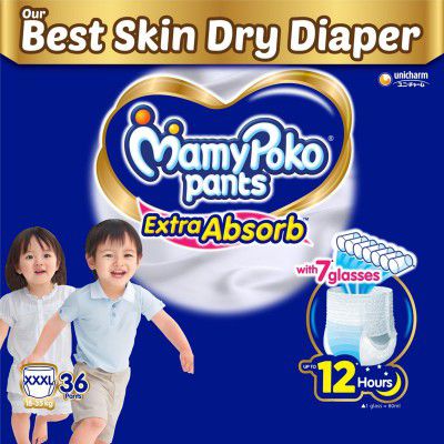 Mamypoko pants Extra Absorb Diapers (XXXL), 36 Count, 18-35kg