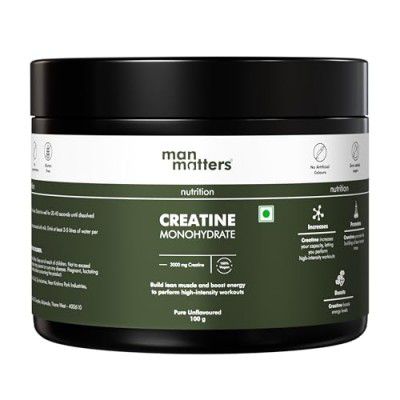 Man Matters Pure Micronised Creatine Monohydrate 100g (33 Servings)