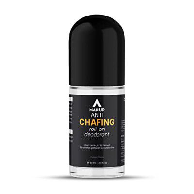 Man-Up Anti Chafing Roll – On Deodorant For Men | Reduces Inner Thigh Rashes, Odour & Irritation In Intimate Areas | Dermatologically Tested |Skin Friendly Ph Balanced | Paraben & Sulfate Free – 50 ml