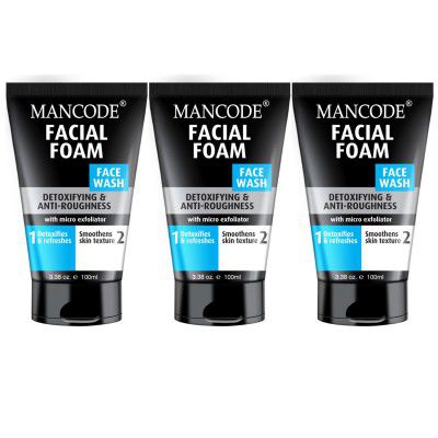 Mancode Detoxifying Face Wash for Men - Clear Skin - Pack of 3 (100ml)