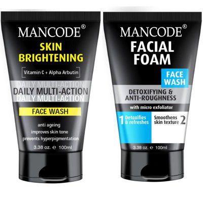 Mancode Face Wash for Men - Clear Skin |2 X 100ML - 200ML Pack of 1 | Men's Skincare