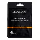 Mancode Vitamin C Facial Sheet Mask 25ml Enhancing Vitamin C Brightening Energizing Pore Reducing...