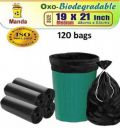 MANDA 19x21_4_ROL_black_a Medium 4 L Garbage Bag Pack Of 120  (120Bag )...