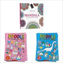 Mandala: Colouring Books for Adults with Tear Out Sheets (Adult Colouring Book)+Doodle Coloring For Girls (Doodle Coloring Books)+Doodle Coloring For Boys (Doodle Coloring Books)(Set of 3books) ...