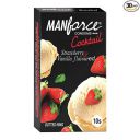 Manforce Cocktail Condoms with Dotted-Rings, Strawberry & Vanilla Flavoured- 10 Pieces...