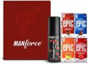 MANFORCE Epic Love Redbox, 4 Epic Condoms + 1 Lubricant Gel | Gift for Romantic Ones Condom  (Set of 5, 40 Sheets)...