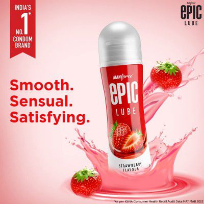 Manforce Epic Lube Strawberry Flavoured Lubrication Gel , 60ml