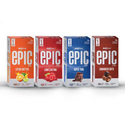 Manforce Epic Pack, Multi Flavour 10s(Pack of 4)
