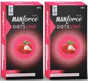 Manforce Litchi Flavoured Extra Dotted Condoms for Men - 10 Pieces (Pack of 2)...