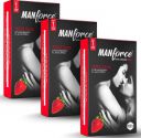 MANFORCE Strawberry Flavour Condom (Set of 3, 30 Sheets)...