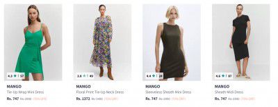 Mango Dresses Upto 75% Off
