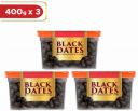 Manna Black Dates - 1.2kg (400g x 3 Packs) | Dry Dates...