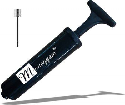Manogyam Multiuser Hand Ball Pump Inflator with Needle (Black)