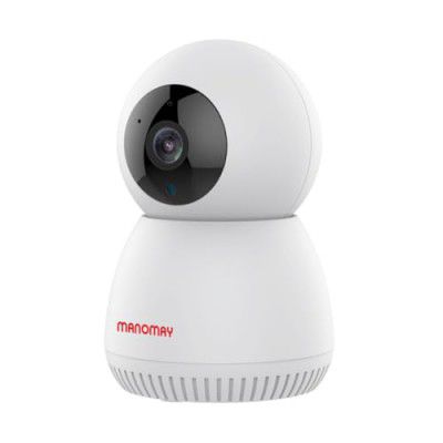 MANOMAY 3MP Smart CCTV Wi-fi Home Security Camera with Pan Tilt 360° View, 2 Way Talk, Cloud Monitor, Motion Detect, Supports SD Card Up to 256 GB, Night Vision, Alexa (3MP Protect Bot)