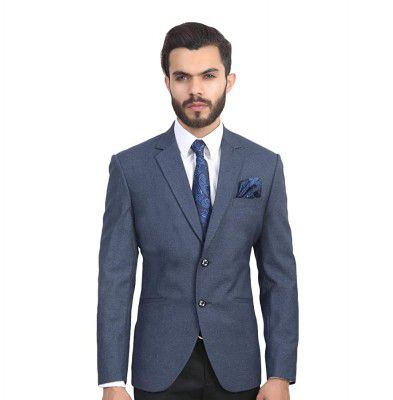 MANQ Mens Slim Fit Single Breasted Blazer