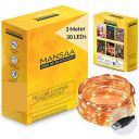MANSAA Fairy Lights | 18 Months Warranty | 3 Meter, 30 LEDs | Lights for Home Decoration, Led Lights, String Lights for Home Decoration, String Light, USB Operated - M51 (Yellow, Pack of 1)...