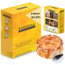 MANSAA USB String Lights for Decoration 3M 30 LED USB Powered, Made in India, Yellow LED Light...