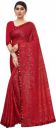Mansvi Fashion  Printed Bollywood Silk Blend Saree  (Red)...