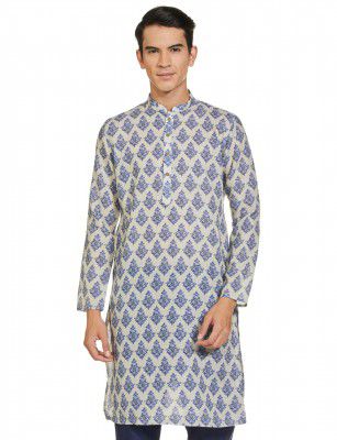Manthan Blended Viscose Printed Kurta for Men