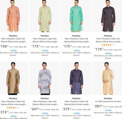 Manthan Men's Kurta Starts ₹209