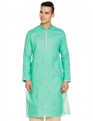 Manthan Men's Mandarin Collar Full Sleeves Ethnic Knee Length Kurta