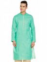 Manthan Men's Mandarin Collar Full Sleeves Ethnic Knee Length Kurta...