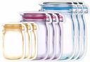 MANTRA ENTERPRISE 15 Pcs Mason Jar Bottles Bags, Jar Pouch for Food Storage Bag Jar Pouch for Fridge Ziplock Bags (15 pcs)(Plastic,Multicolor)...