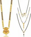 Mantra orna  Alloy Gold-plated Jewel Set Brass Mangalsutra...