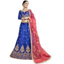 MANVAA Women's Synthetic Lehenga Choli (PNGT229101_Blue_Freesize)...